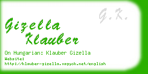 gizella klauber business card